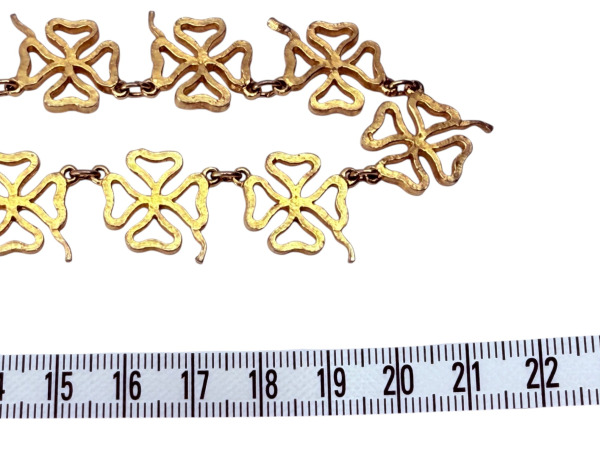 Vintage | Elegante Vergulde Ketting met Klavertjes – foto 4 – kavel bij XL Auctions