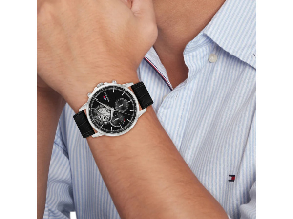 Tommy Hilfiger Horloge Stewart Zwart 44mm – foto 5 – kavel bij XL Auctions