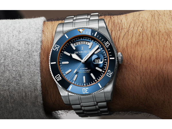 Jacob Zech Horloge Athena Zilver/Blauw 42mm – foto 4 – kavel bij XL Auctions