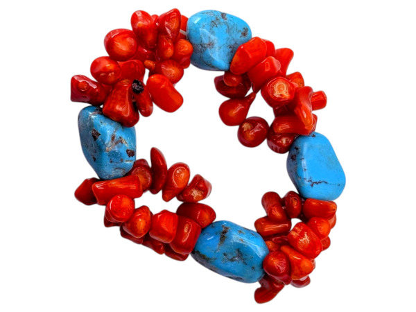 Statement Armband met Rood Koraal en Turkoois – foto 2 – kavel bij XL Auctions