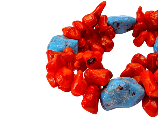 Statement Armband met Rood Koraal en Turkoois – foto 3 – kavel bij XL Auctions