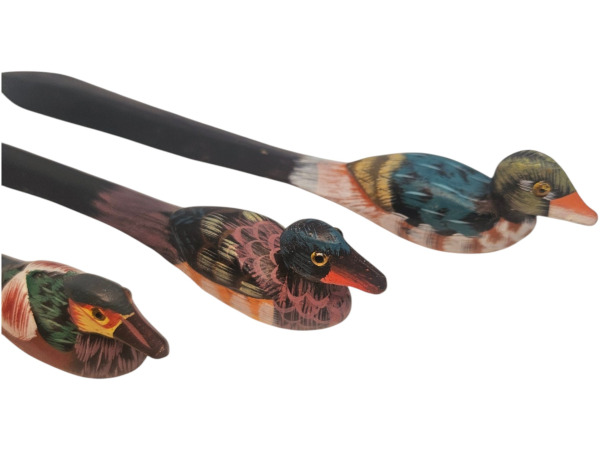 10 Handgesneden Houten Vogel Briefopeners – foto 5 – kavel bij XL Auctions