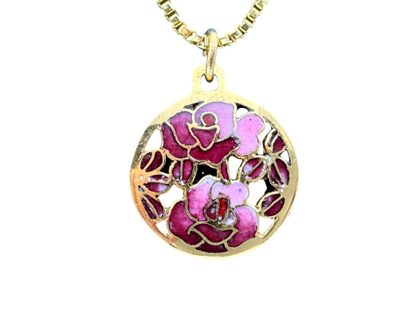 Vintage | Elegante 18K Gold Filled Emaille Collier – foto 3 – kavel bij XL Auctions