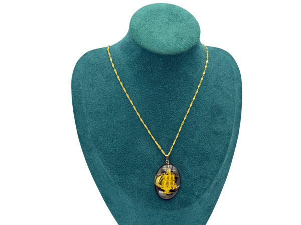 Vintage | Elegante Ketting met Zeilschip Hanger – foto 2 – kavel bij XL Auctions