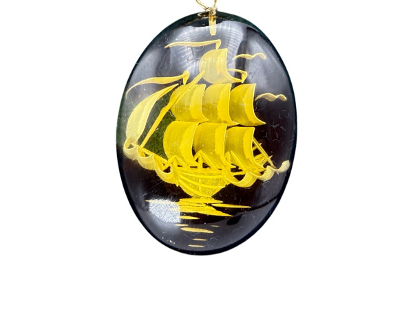 Vintage | Elegante Ketting met Zeilschip Hanger – foto 3 – kavel bij XL Auctions