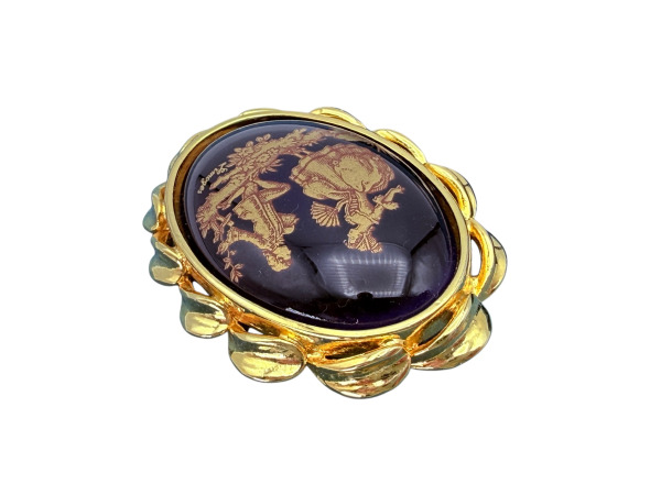Limoges | Elegante Broche met Romantisch Decor – foto 6 – kavel bij XL Auctions