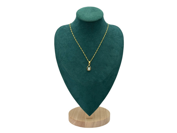 Collier | Vergulde Ketting met Opaal Hanger