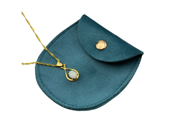 Collier | Vergulde Ketting met Opaal Hanger – foto 7 – kavel bij XL Auctions