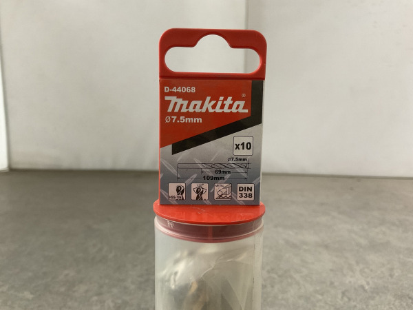 7x Makita metaalboor 10-pack D-44068 ø7.5x109mm – foto 3 – kavel bij XL Auctions