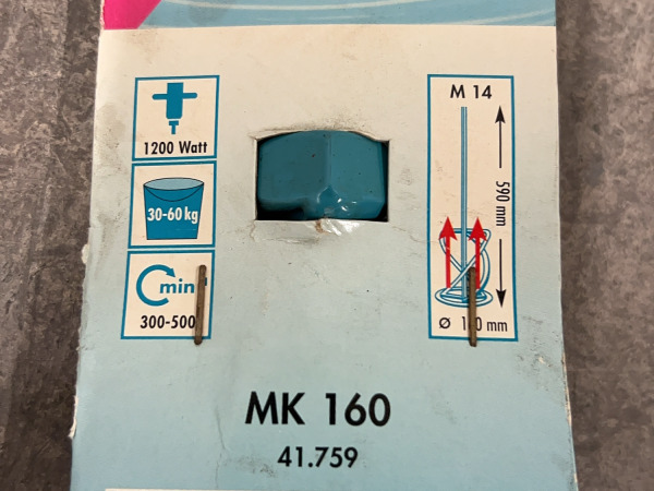 2x Collomix mengstaaf ø16x59cm M14 MK160 – foto 5 – kavel bij XL Auctions