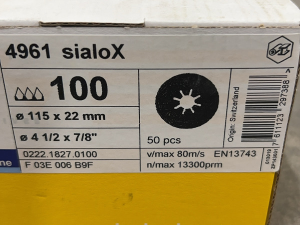 3x Sia schuurschijf P100 ø115mm Sialox 50-pack – foto 2 – kavel bij XL Auctions