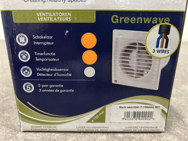 2x Renson ventilator ø100mm met timer Greenwave – foto 3 – kavel bij XL Auctions
