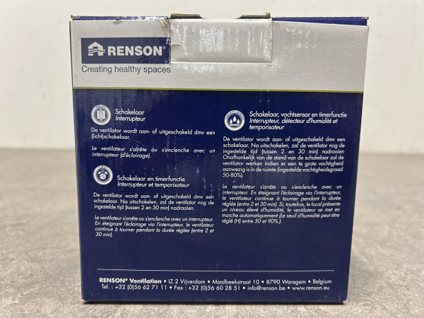 2x Renson ventilator ø100mm met timer Greenwave – foto 5 – kavel bij XL Auctions