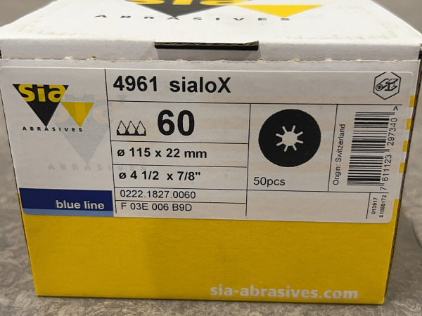 4x Sia schuurschijf P60 ø115mm 50-pack Sialox – foto 4 – kavel bij XL Auctions