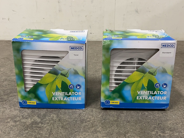 Nedco badkamer-/toiletventilator set 2-delig – kavel bij XL Auctions