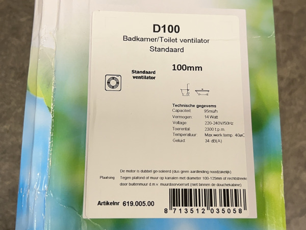 Nedco badkamer-/toiletventilator set 2-delig – foto 3 – kavel bij XL Auctions
