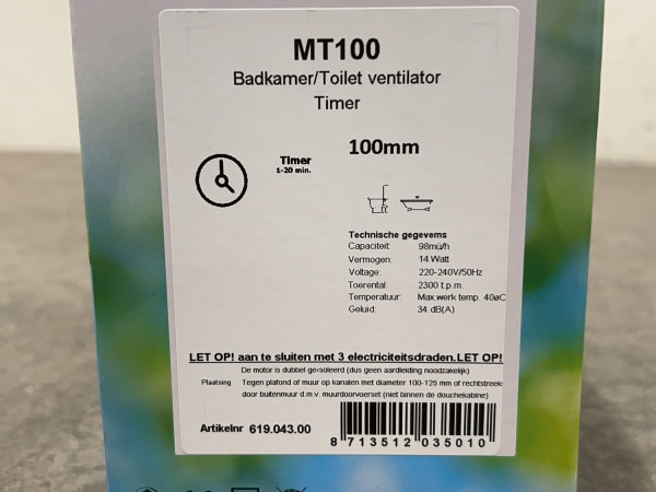 Nedco badkamer-/toiletventilator set 2-delig – foto 5 – kavel bij XL Auctions