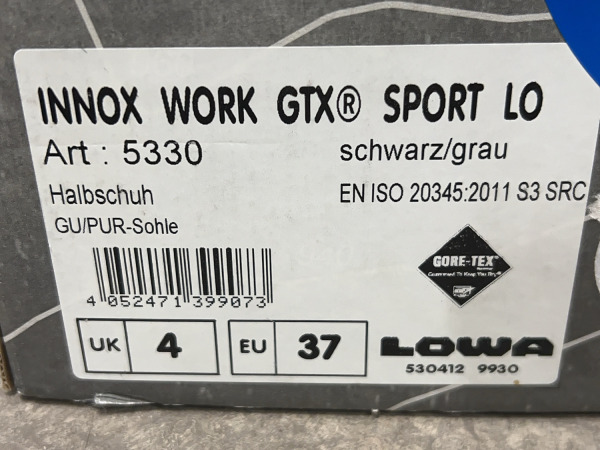 Lowa veiligheidsschoen maat 37 S3 Innox zwart – foto 8 – kavel bij XL Auctions