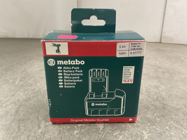 Metabo accu-pack NiMH 3Ah 15,6V – foto 2 – kavel bij XL Auctions