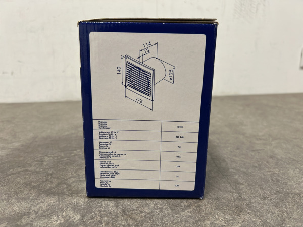 Renson ventilator ø125mm met vochtsensor en timer Greenwave – foto 5 – kavel bij XL Auctions