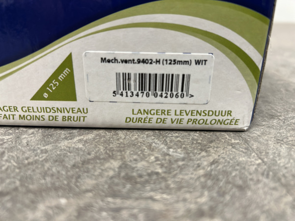 Renson ventilator ø125mm met vochtsensor en timer Greenwave – foto 7 – kavel bij XL Auctions