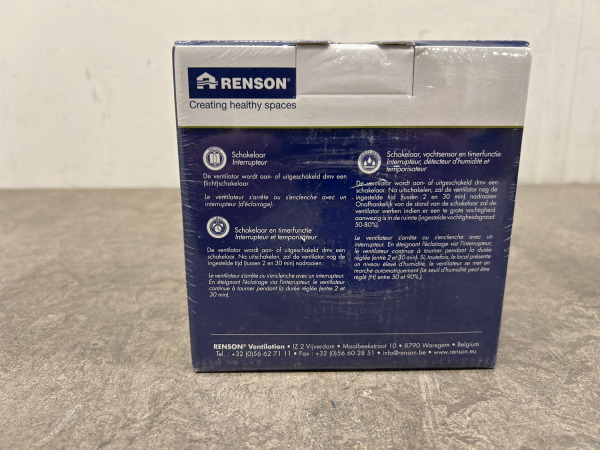 Renson ventilator met vochtsensor ø100mm Greenwave – foto 4 – kavel bij XL Auctions