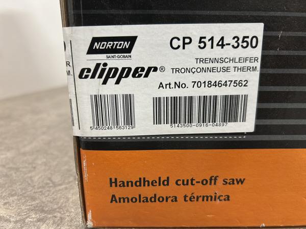 Norton doorslijpmachine benzine ø350 mm Clipper CP514 – foto 10 – kavel bij XL Auctions