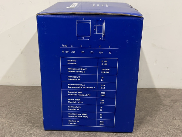 Renson mechanische ventilator met motor Ø150mm grijs – foto 2 – kavel bij XL Auctions
