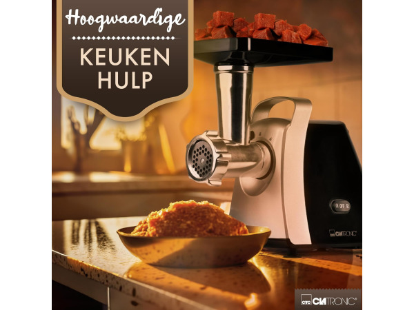 Clatronic® Vleesmolen 1000W - FW 3803 - incl. worstvuller – foto 7 – kavel bij XL Auctions