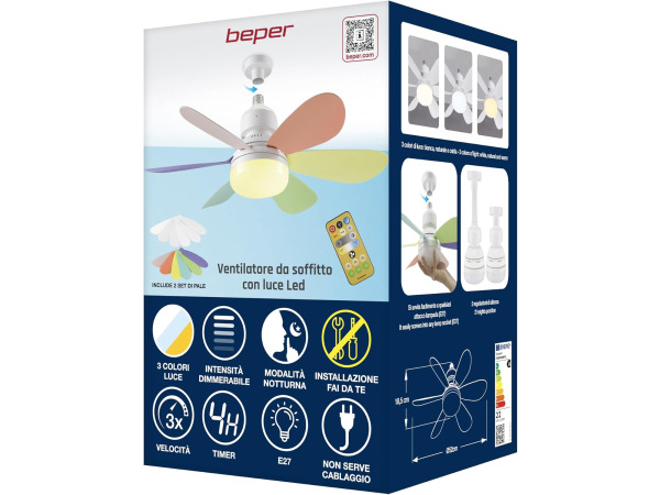 BEPER P206VEN610 Plafondventilator - 40W – foto 5 – kavel bij XL Auctions