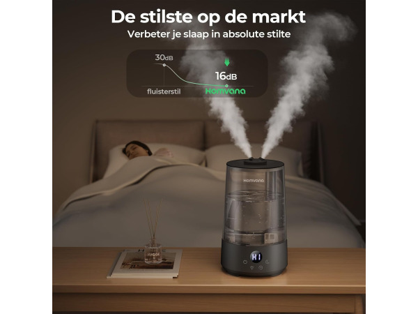 Homvana Luchtbevochtiger - 3,6L - 16 dB (SilentSpary Tech) – foto 4 – kavel bij XL Auctions