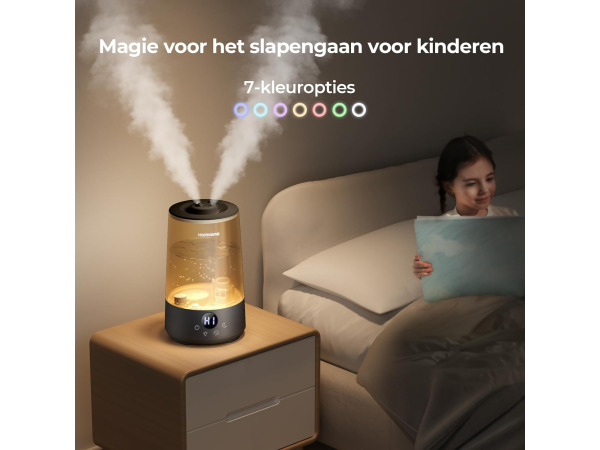 Homvana Luchtbevochtiger - 3,6L - 16 dB (SilentSpary Tech) – foto 6 – kavel bij XL Auctions