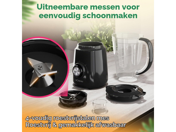 Bomann® 500W - Blender - 1,5 liter – foto 5 – kavel bij XL Auctions
