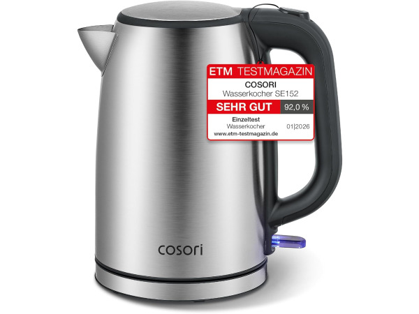 COSORI roestvrijstalen waterkoker - 1.7L - 2200W – kavel bij XL Auctions