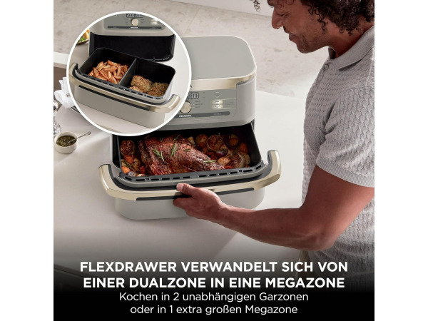 Ninja Foodi FlexDrawer - Airfryer - 10.4L (Scheurtje) – foto 3 – kavel bij XL Auctions