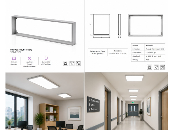 8x Opbouwframe voor LED Paneel – 1200x300mm – FRAME-30120 – foto 5 – kavel bij XL Auctions