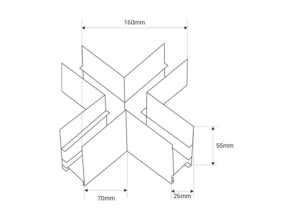 4x X-Connector voor Opbouw Magnetische Rail – Horizontaal – foto 2 – kavel bij XL Auctions