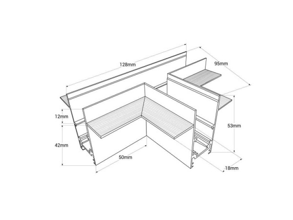 4x T-Connector voor Inbouw Magnetische Rail – Horizontaal – foto 3 – kavel bij XL Auctions