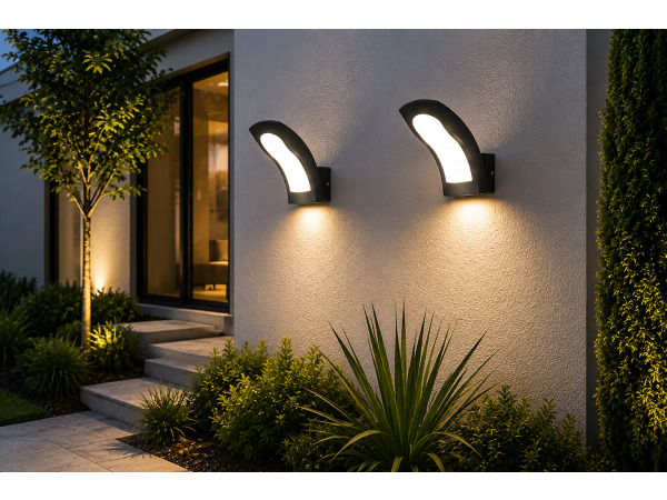4x LED Buitenwandlamp – 15W – 4200K – Zwart – IP65 – SUPERB