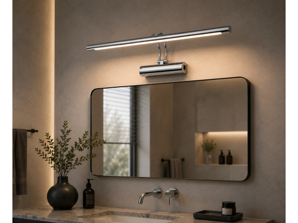2x LED Spiegel-/Schilderijlamp 12W – Chroom – ANKA-12 – foto 3 – kavel bij XL Auctions