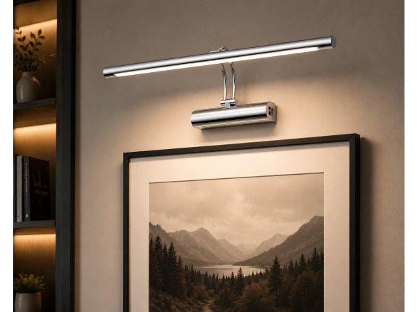 2x LED Spiegel-/Schilderijlamp 8W – 4200K – Chroom – ANKA-8 – foto 3 – kavel bij XL Auctions