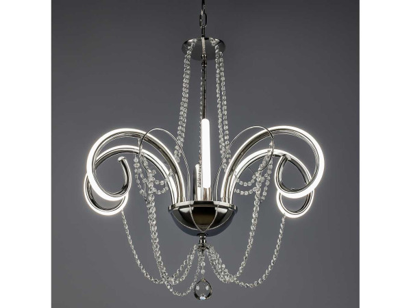 LED Kroonluchter – 48W – 3200K – Chroom – 6017/6 – foto 3 – kavel bij XL Auctions