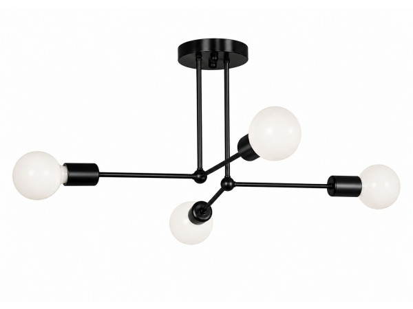 LED Hanglamp Max 18W – E27 – Zwart – 520x250mm – LORENZO-4 – foto 2 – kavel bij XL Auctions