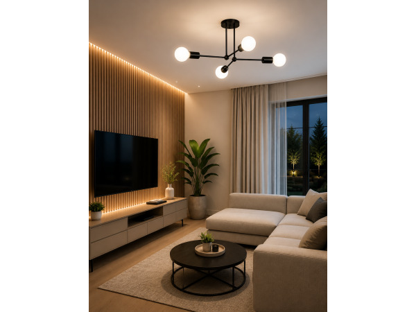LED Hanglamp Max 18W – E27 – Zwart – 520x250mm – LORENZO-4 – foto 3 – kavel bij XL Auctions