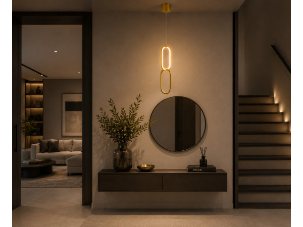 LED Hanglamp 12W – 4000K – Goud – IP20 – SANTANA – foto 5 – kavel bij XL Auctions