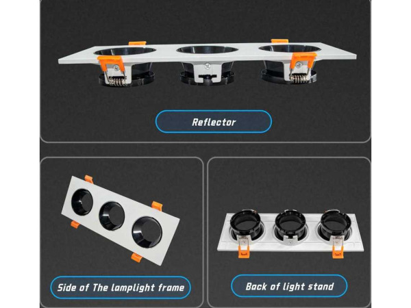 20x Downlight Houder – Kantelbaar – GU10 – Wit/Zwart – EP-3 – foto 2 – kavel bij XL Auctions