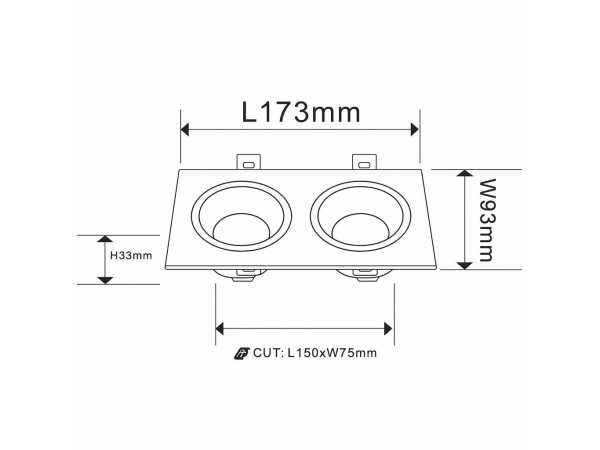 10x Downlight Houder – Kantelbaar – GU10 – Wit/Zwart – EP-2 – foto 2 – kavel bij XL Auctions