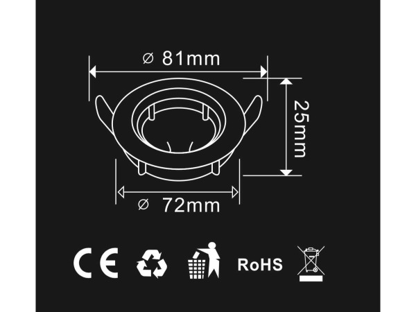 50x Downlight Houder – Kantelbaar – GU10 – Wit – foto 4 – kavel bij XL Auctions