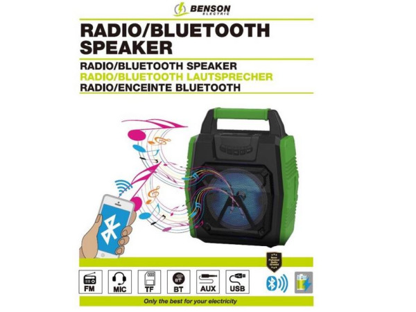 Benson Bluetooth speaker 25.9 x 15.1 x 34.1 cm – foto 2 – kavel bij XL Auctions