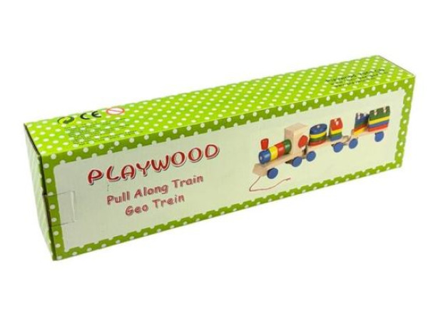 Speelhout – Geo trein met trektouwtje – 36cm – foto 2 – kavel bij XL Auctions